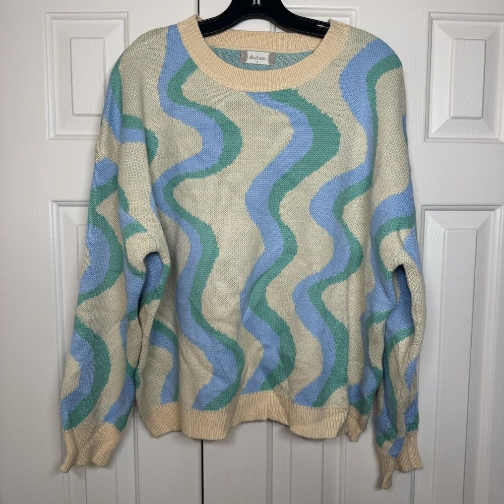 Altar’d State Multicolor Abstract Oversized Knitted Sweater Women’s Small